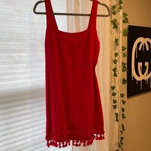 Mini red dress